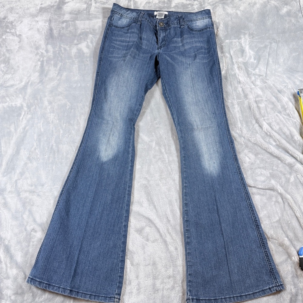 Bongo Womens Blue Flare Jeans Size 11 Stretch Denim‎ Casual Everyday